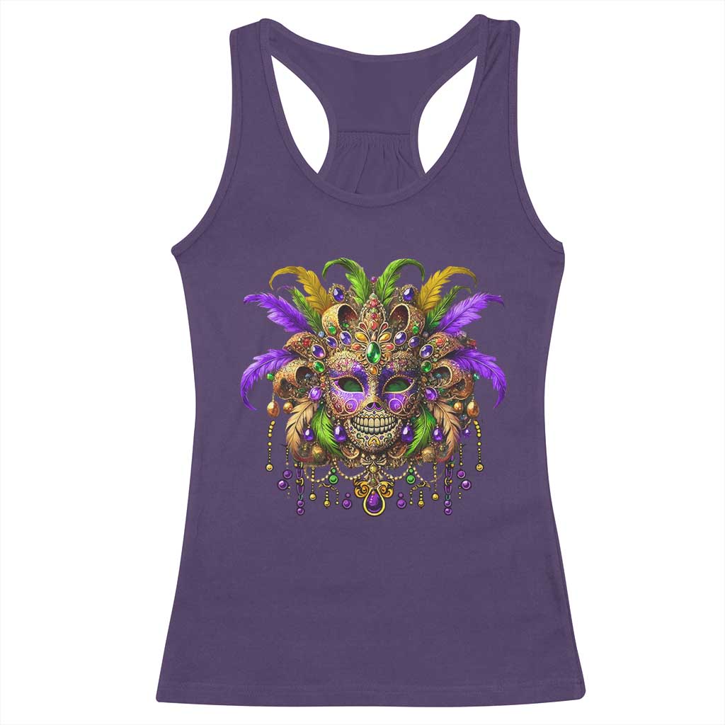 Mardi Gras Costume Sugar Skull Racerback Tank Top Carnival New Orleans Trip TS10 Purple Print Your Wear