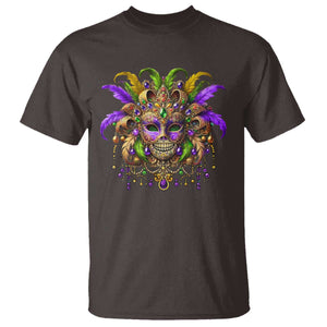 Mardi Gras Costume Sugar Skull T Shirt Carnival New Orleans Trip TS10 Dark Chocolate Print Your Wear