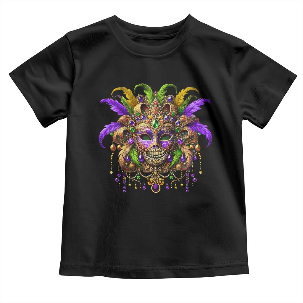 Mardi Gras Costume Sugar Skull Toddler T Shirt Carnival New Orleans Trip TS10 Black Print Your Wear