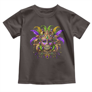 Mardi Gras Costume Sugar Skull Toddler T Shirt Carnival New Orleans Trip TS10 Dark Chocolate Print Your Wear