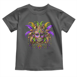 Mardi Gras Costume Sugar Skull Toddler T Shirt Carnival New Orleans Trip TS10 Dark Heather Print Your Wear