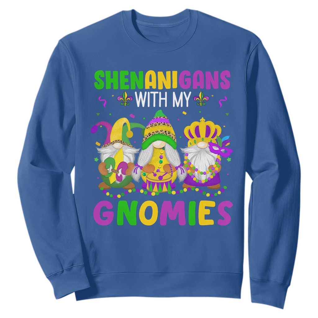 Carnival Mardi Gras Sweatshirt Leopard Gnomes New Orleans Trip TS10 Royal Blue Print Your Wear