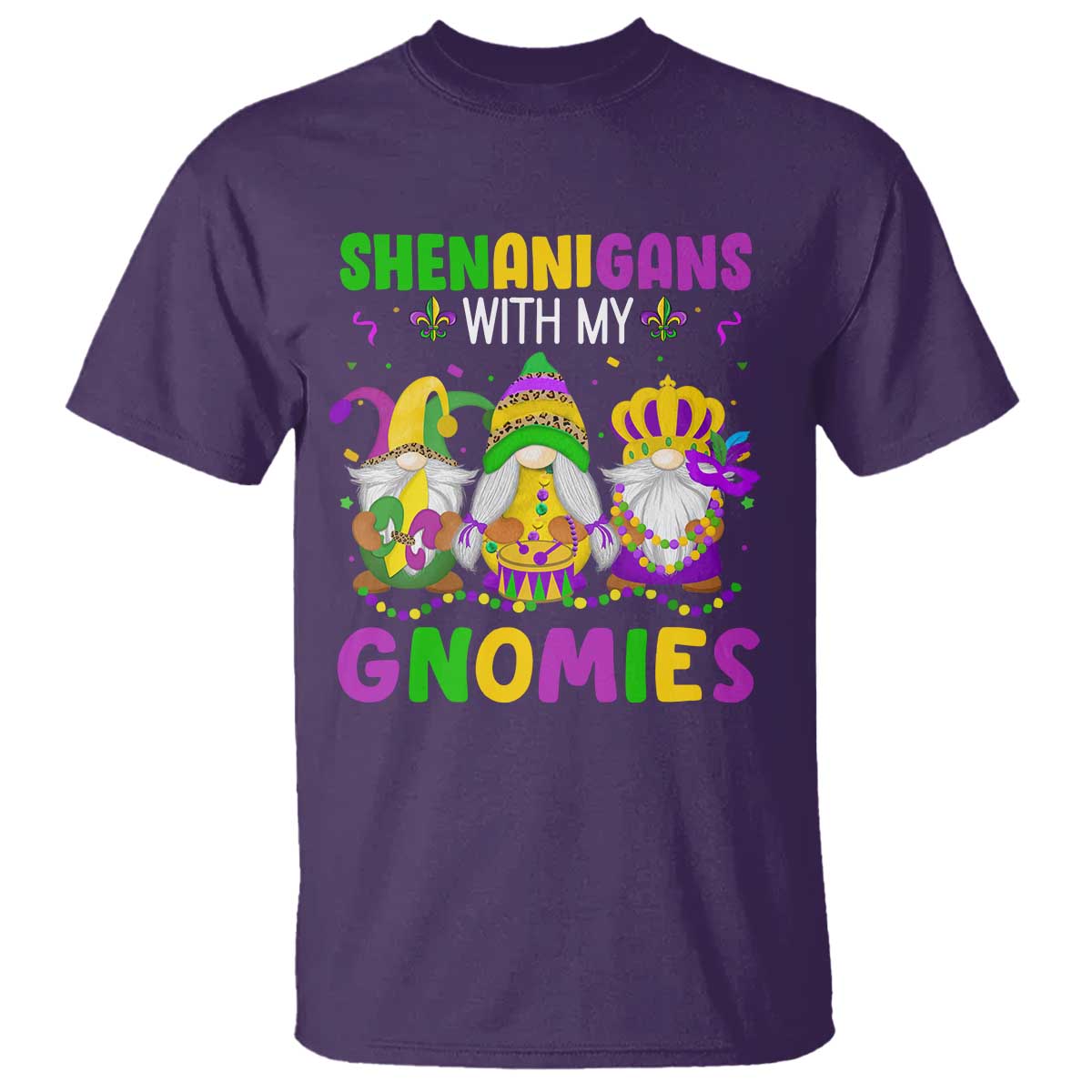 Carnival Mardi Gras T Shirt Leopard Gnomes New Orleans Trip TS10 Purple Print Your Wear