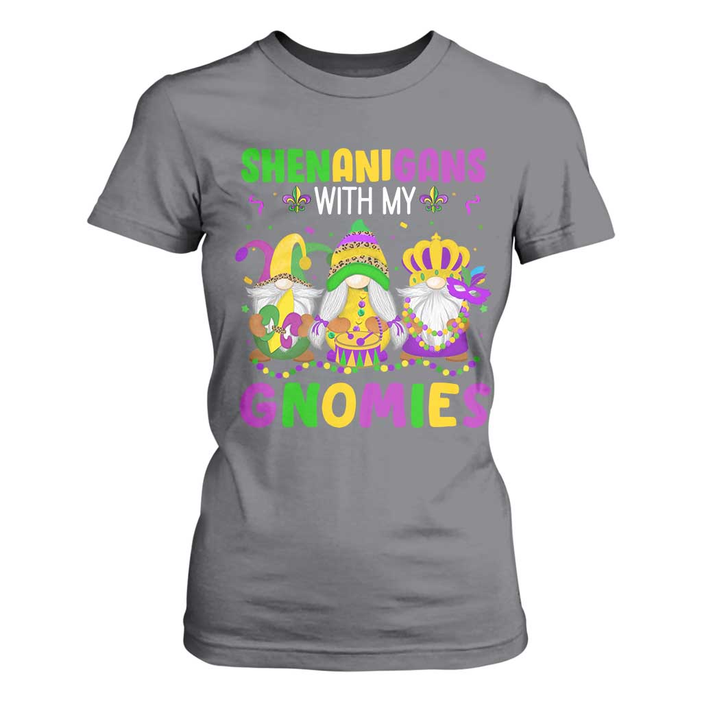 Carnival Mardi Gras T Shirt For Women Leopard Gnomes New Orleans Trip TS10 Charcoal Print Your Wear