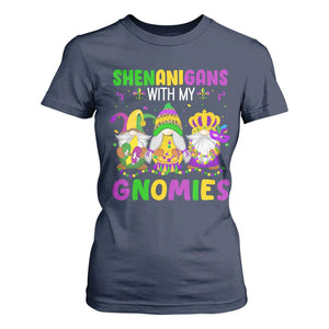 Carnival Mardi Gras T Shirt For Women Leopard Gnomes New Orleans Trip TS10 Navy Print Your Wear