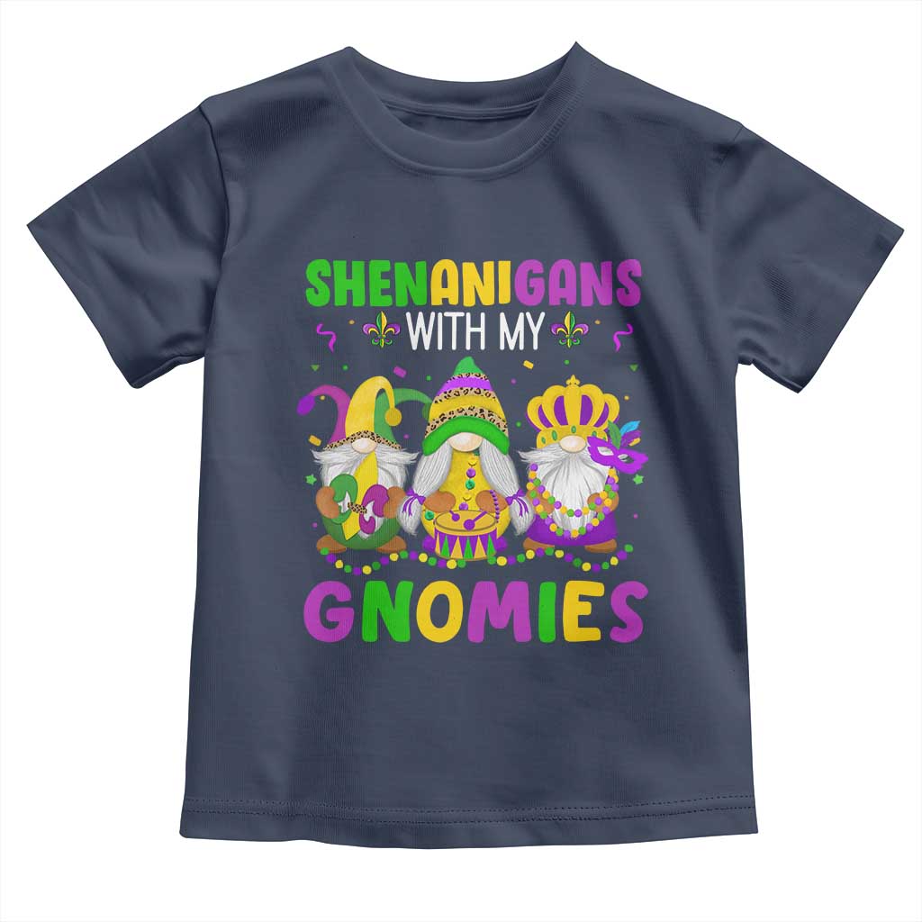 Carnival Mardi Gras Toddler T Shirt Leopard Gnomes New Orleans Trip TS10 Navy Print Your Wear
