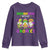 Carnival Mardi Gras Youth Sweatshirt Leopard Gnomes New Orleans Trip TS10 Purple Print Your Wear