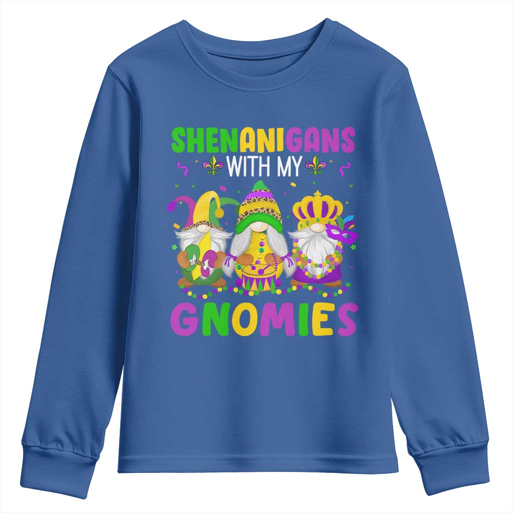 Carnival Mardi Gras Youth Sweatshirt Leopard Gnomes New Orleans Trip TS10 Royal Blue Print Your Wear