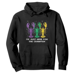Carnival Mardi Gras Hoodie I'm Just Here For The Crawfish TS10 Black Print Your Wear