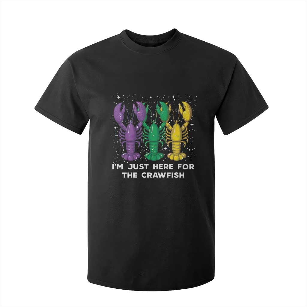 Carnival Mardi Gras T Shirt For Kid I'm Just Here For The Crawfish TS10 Black Print Your Wear
