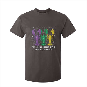 Carnival Mardi Gras T Shirt For Kid I'm Just Here For The Crawfish TS10 Dark Chocolate Print Your Wear
