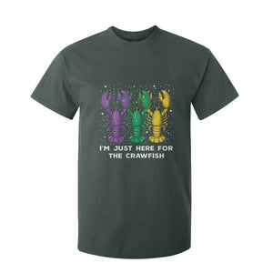 Carnival Mardi Gras T Shirt For Kid I'm Just Here For The Crawfish TS10 Dark Forest Green Print Your Wear