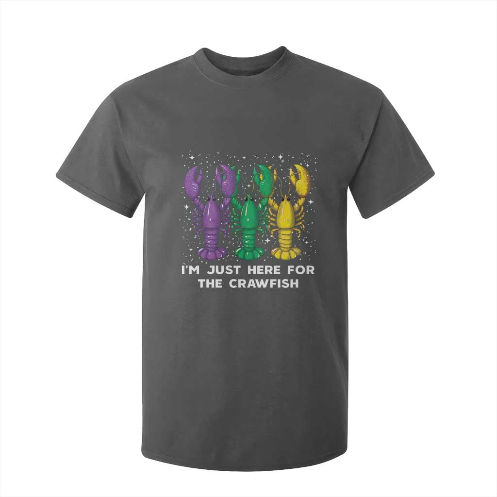 Carnival Mardi Gras T Shirt For Kid I'm Just Here For The Crawfish TS10 Dark Heather Print Your Wear