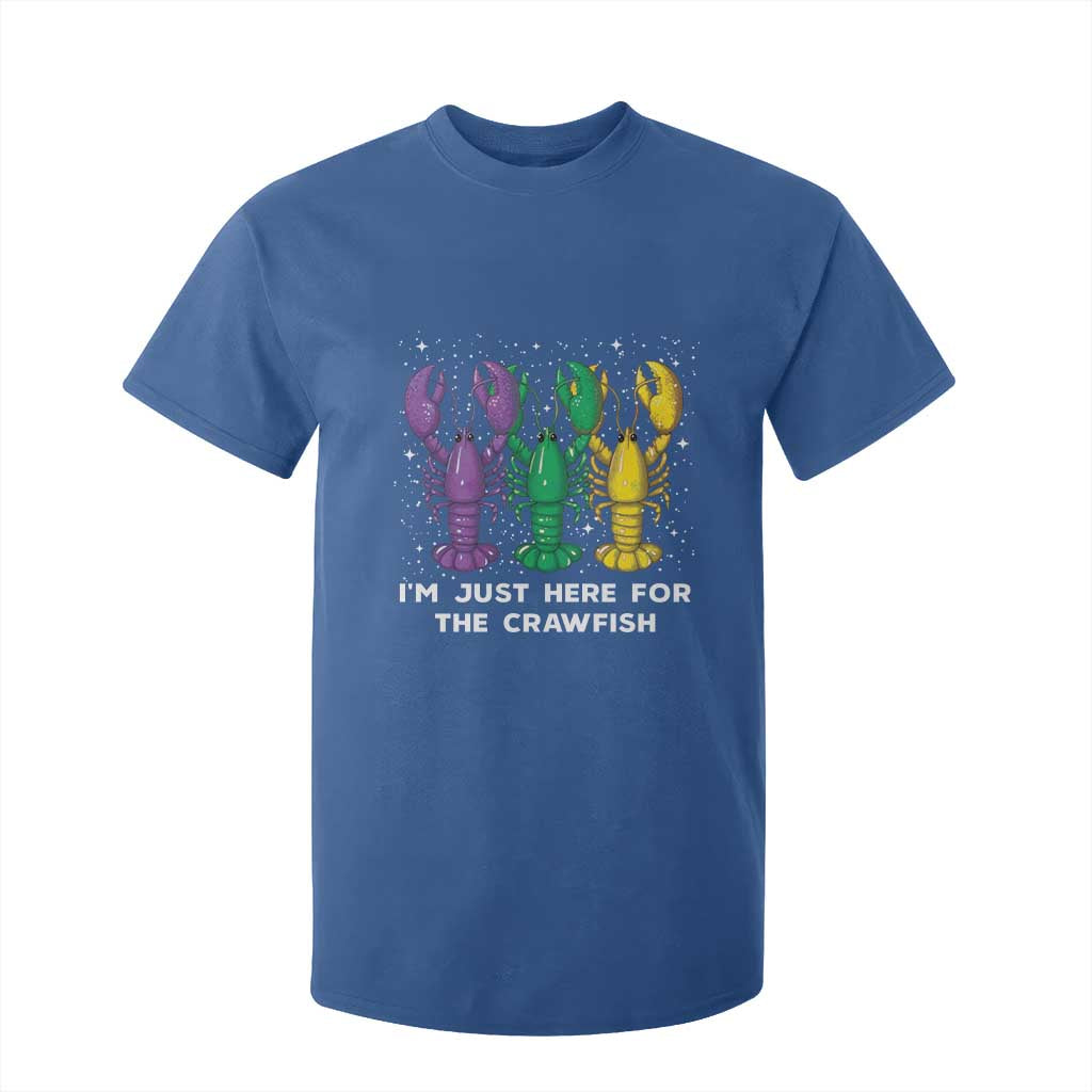 Carnival Mardi Gras T Shirt For Kid I'm Just Here For The Crawfish TS10 Royal Blue Print Your Wear