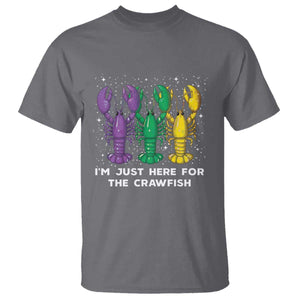 Carnival Mardi Gras T Shirt I'm Just Here For The Crawfish TS10 Charcoal Print Your Wear