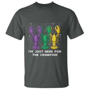 Carnival Mardi Gras T Shirt I'm Just Here For The Crawfish TS10 Dark Heather Print Your Wear