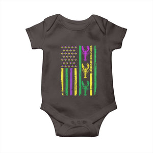 Funny Mardi Gras Crawfish Baby Onesie Whos Your Crawdaddy USA American Flag Carnival TS10 Dark Chocolate Print Your Wear