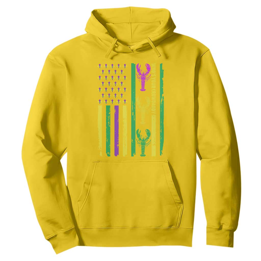 Funny Mardi Gras Crawfish Hoodie Whos Your Crawdaddy USA American Flag Carnival TS10 Daisy Print Your Wear