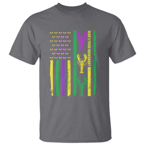 Funny Mardi Gras Crawfish T Shirt Whos Your Crawdaddy USA American Flag Carnival TS10 Charcoal Print Your Wear