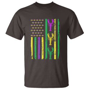 Funny Mardi Gras Crawfish T Shirt Whos Your Crawdaddy USA American Flag Carnival TS10 Dark Chocolate Print Your Wear