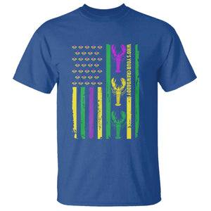 Funny Mardi Gras Crawfish T Shirt Whos Your Crawdaddy USA American Flag Carnival TS10 Royal Blue Print Your Wear