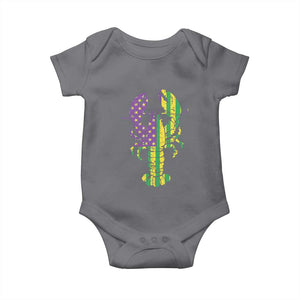 Carnival Mardi Gras USA American Flag Crawfish Baby Onesie TS10 Charcoal Print Your Wear