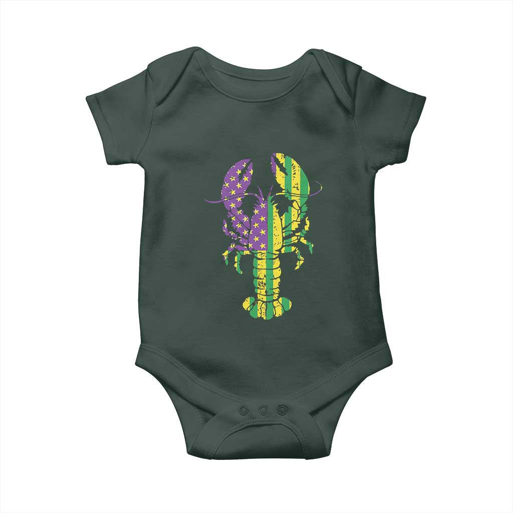 Carnival Mardi Gras USA American Flag Crawfish Baby Onesie TS10 Print Your Wear