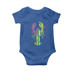 Carnival Mardi Gras USA American Flag Crawfish Baby Onesie TS10 Royal Blue Print Your Wear