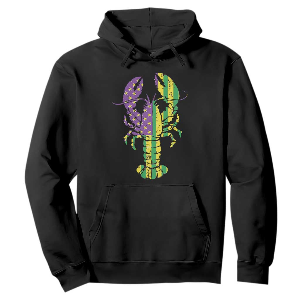 Carnival Mardi Gras USA American Flag Crawfish Hoodie TS10 Black Print Your Wear