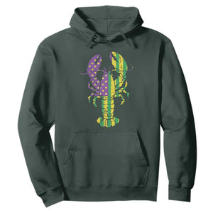 Carnival Mardi Gras USA American Flag Crawfish Hoodie TS10 Dark Forest Green Print Your Wear