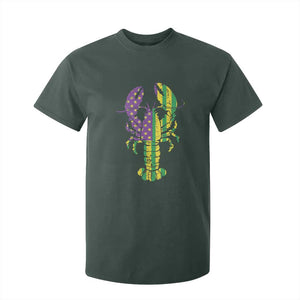 Carnival Mardi Gras USA American Flag Crawfish T Shirt For Kid TS10 Dark Forest Green Print Your Wear