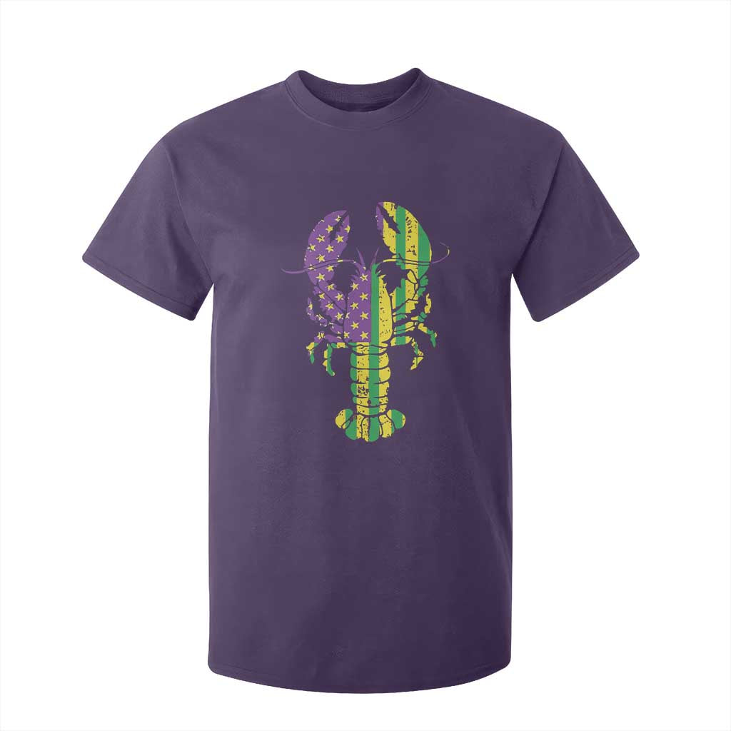 Carnival Mardi Gras USA American Flag Crawfish T Shirt For Kid TS10 Purple Print Your Wear