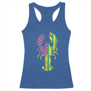 Carnival Mardi Gras USA American Flag Crawfish Racerback Tank Top TS10 Royal Blue Print Your Wear
