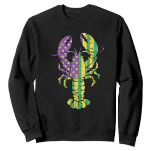 Carnival Mardi Gras USA American Flag Crawfish Sweatshirt TS10 Black Print Your Wear