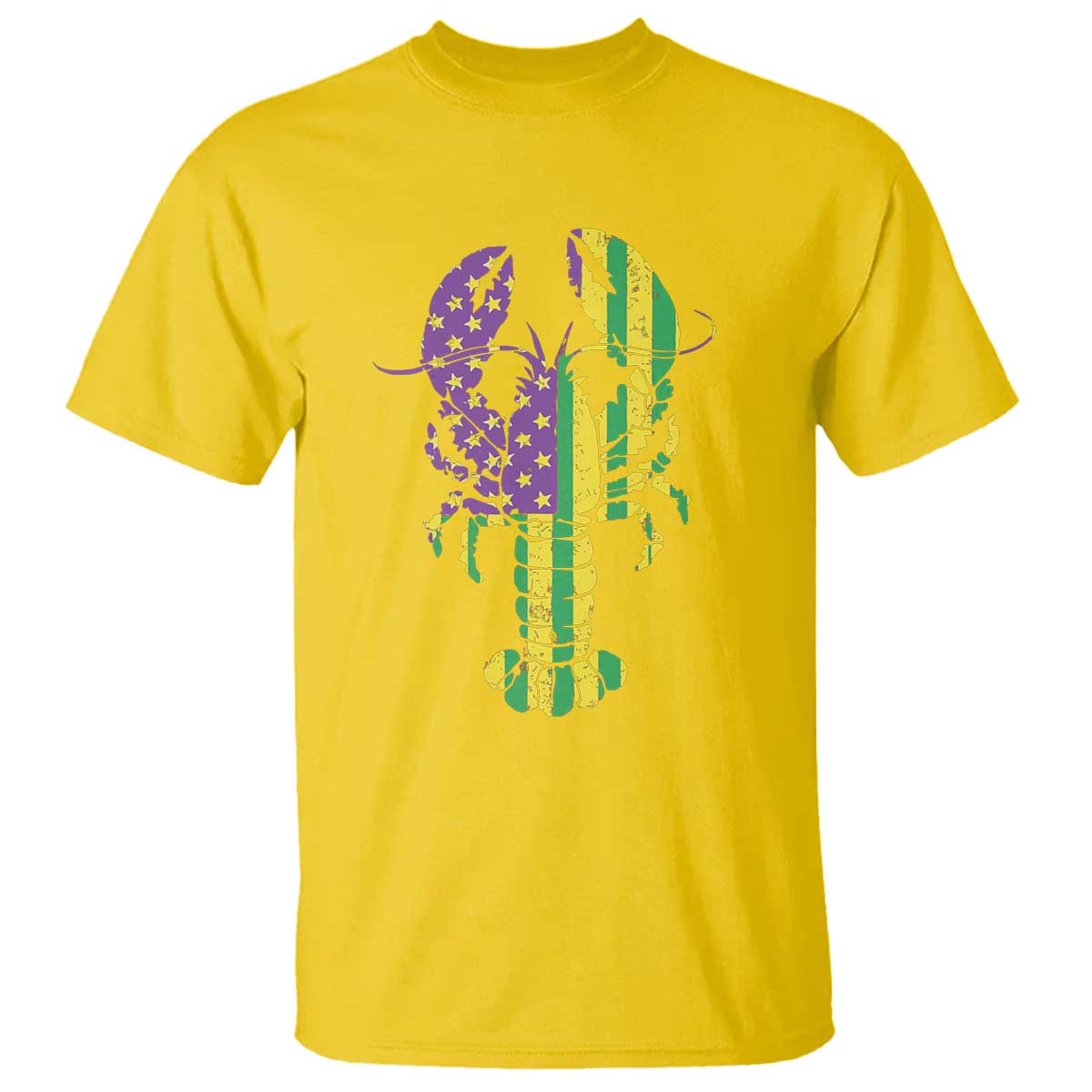 Carnival Mardi Gras USA American Flag Crawfish T Shirt TS10 Daisy Print Your Wear