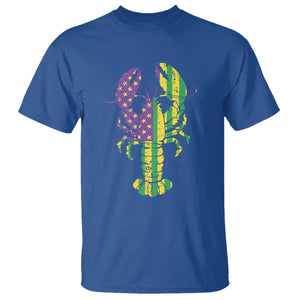 Carnival Mardi Gras USA American Flag Crawfish T Shirt TS10 Royal Blue Print Your Wear