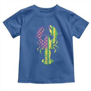 Carnival Mardi Gras USA American Flag Crawfish Toddler T Shirt TS10 Royal Blue Print Your Wear