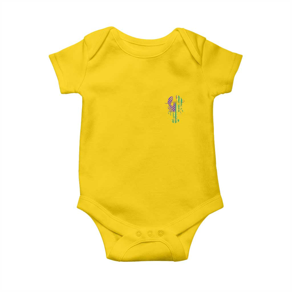 Carnival Mardi Gras USA American Flag Crawfish Pocket Baby Onesie TS10 Daisy Print Your Wear