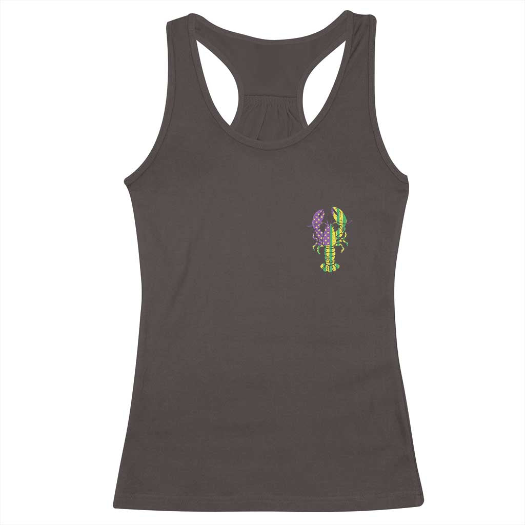 Carnival Mardi Gras USA American Flag Crawfish Pocket Racerback Tank Top TS10 Dark Chocolate Print Your Wear