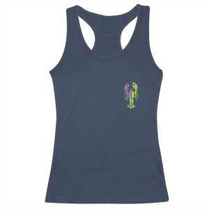 Carnival Mardi Gras USA American Flag Crawfish Pocket Racerback Tank Top TS10 Navy Print Your Wear
