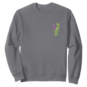 Carnival Mardi Gras USA American Flag Crawfish Pocket Sweatshirt TS10 Charcoal Print Your Wear