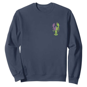 Carnival Mardi Gras USA American Flag Crawfish Pocket Sweatshirt TS10 Navy Print Your Wear