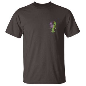 Carnival Mardi Gras USA American Flag Crawfish Pocket T Shirt TS10 Dark Chocolate Print Your Wear