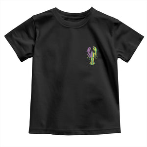 Carnival Mardi Gras USA American Flag Crawfish Pocket Toddler T Shirt TS10 Black Print Your Wear