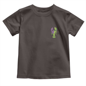 Carnival Mardi Gras USA American Flag Crawfish Pocket Toddler T Shirt TS10 Dark Chocolate Print Your Wear