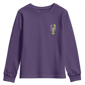 Carnival Mardi Gras USA American Flag Crawfish Pocket Youth Sweatshirt TS10 Purple Print Your Wear