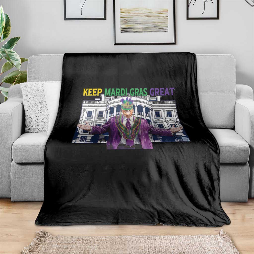 Trump Mardi Gras Throw Blanket Carnival New Orleans Trip Parade Outfit TS10 Print Your Wear