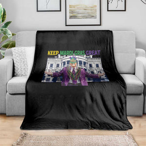 Trump Mardi Gras Throw Blanket Carnival New Orleans Trip Parade Outfit TS10 Print Your Wear