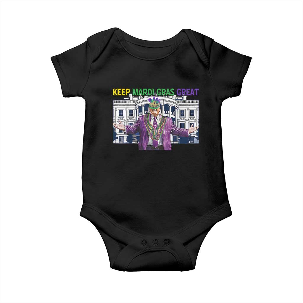 Trump Mardi Gras Baby Onesie Carnival New Orleans Trip Parade Outfit TS10 Black Print Your Wear