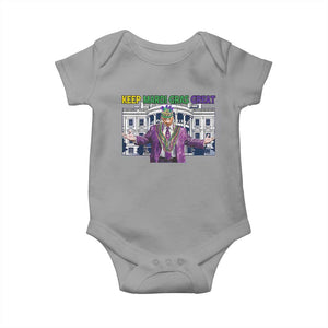Trump Mardi Gras Baby Onesie Carnival New Orleans Trip Parade Outfit TS10 Sport Gray Print Your Wear